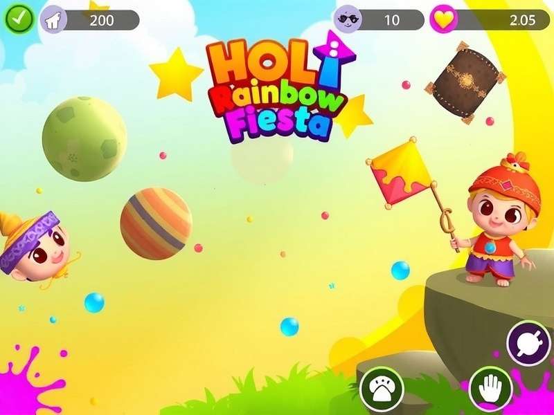 Holi Rainbow Fiesta Gameplay Screenshot